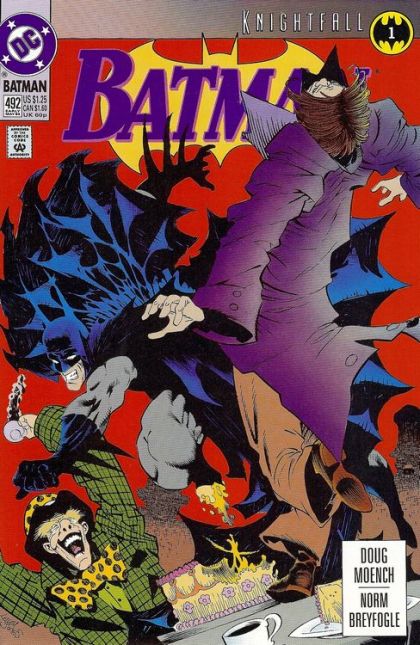 Batman, Vol. 1 Knightfall - Part 1: Crossed Eyes & Dotty Teas |  Issue#492A | Year:1993 | Series: Batman | Pub: DC Comics | Direct Edition