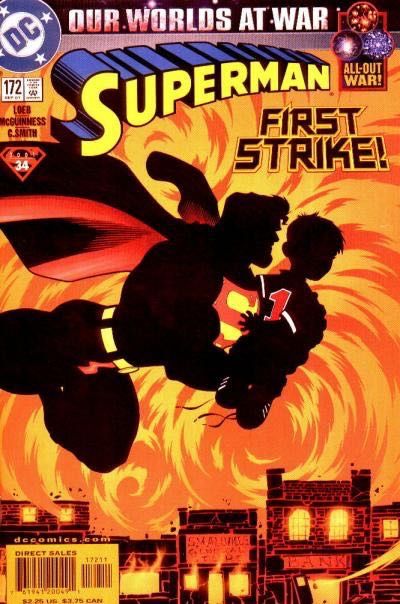 Superman, Vol. 2 Our Worlds At War - All-Out War, Death Be Not Proud |  Issue#172A | Year:2001 | Series: Superman | Pub: DC Comics | Direct Edition