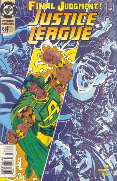 Justice League Europe / International Judgment Day - Part 6: All Out of Time |  Issue#66A | Year:1994 | Series: JLA | Pub: DC Comics | Direct Edition