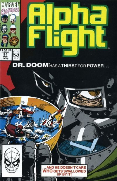 Alpha Flight, Vol. 1 A Thirst For Power |  Issue#91A | Year:1990 | Series: Alpha Flight | Pub: Marvel Comics | Direct Edition