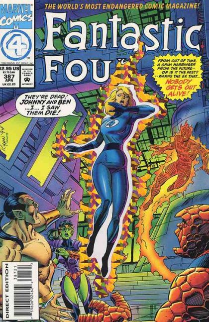 Fantastic Four, Vol. 1 Nobody Gets Out Alive! |  Issue#387A | Year:1994 | Series: Fantastic Four | Pub: Marvel Comics | Direct Edition - Deluxe Edition