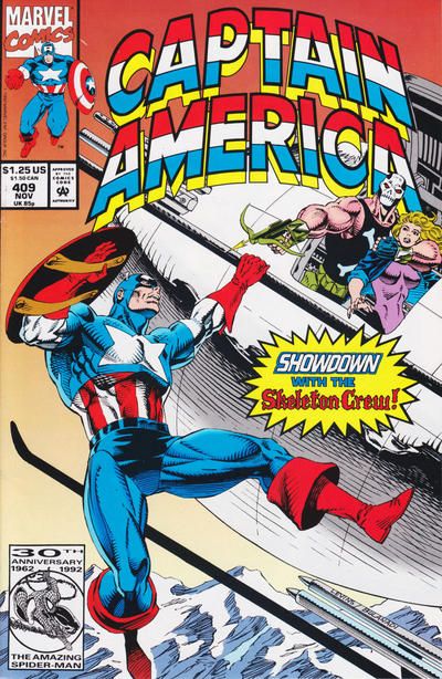 Captain America, Vol. 1 Blood And Diamonds |  Issue#409A | Year:1992 | Series: Captain America | Pub: Marvel Comics | Direct Edition