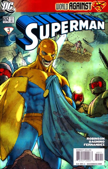 Superman, Vol. 1 World Against Superman - Down Time |  Issue#692A | Year:2009 | Series: Superman | Pub: DC Comics | Direct Edition