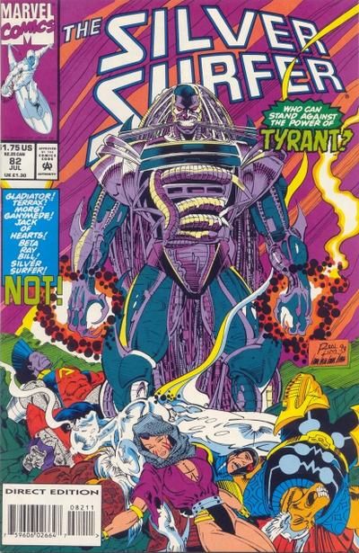 (Signed by RON MARZ) Silver Surfer, Vol. 3 Long Live Tyrant! |  Issue#82A | Year:1993 | Series: Silver Surfer | Pub: Marvel Comics | Direct Edition