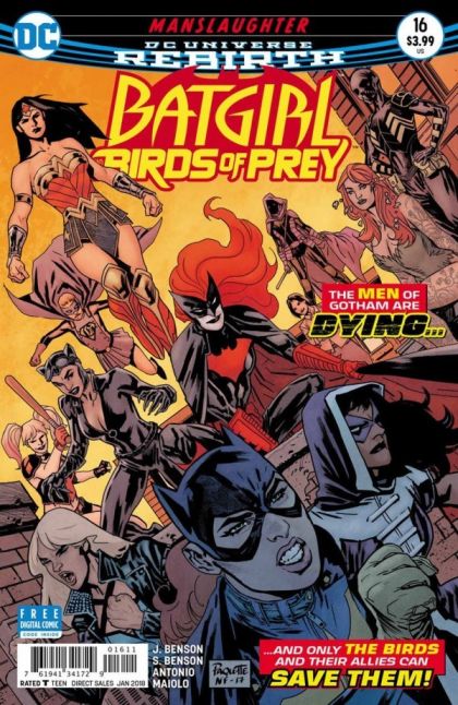 Batgirl And The Birds Of Prey Manslaughter, Part 2: Crisis Mode |  Issue#16A | Year:2017 | Series:  | Pub: DC Comics | Paquette & Fairbairn Cover