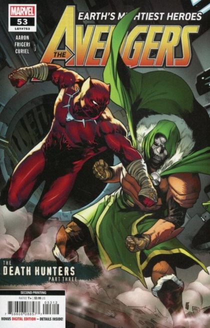 Avengers, Vol. 8 The Death Hunters, Part Three |  Issue#53E | Year:2022 | Series: Avengers | Pub: Marvel Comics | 2nd Printing Juan Frigeri