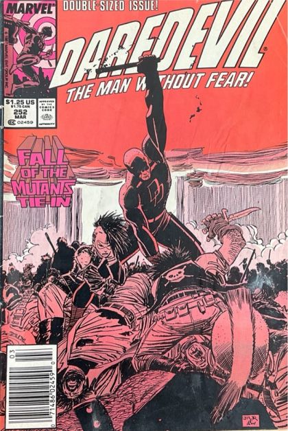 Daredevil, Vol. 1 The Fall of the Mutants - Ground Zero |  Issue#252B | Year:1988 | Series: Daredevil | Pub: Marvel Comics | Newsstand Edition