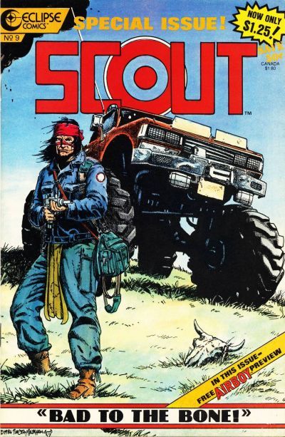 Scout Bad to the Bone part 1; Airboy |  Issue#9 | Year:1986 | Series:  | Pub: Eclipse Comics |