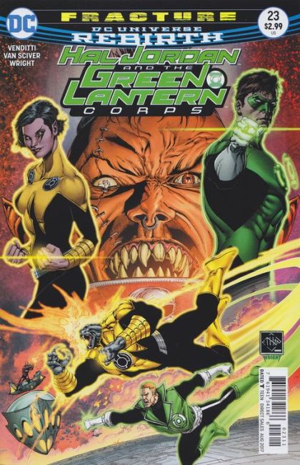 Hal Jordan and the Green Lantern Corps Fracture, Guilty Blood |  Issue#23A | Year:2017 | Series: Green Lantern | Pub: DC Comics | Ethan Van Sciver Regular Cover