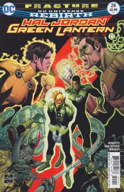 Hal Jordan and the Green Lantern Corps Fracture, Dead Legacy |  Issue#24A | Year:2017 | Series: Green Lantern | Pub: DC Comics | Ethan Van Sciver Regular Cover