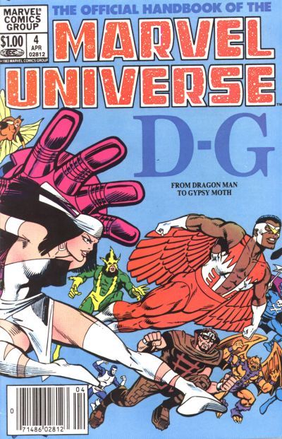 Official Handbook of the Marvel Universe, Vol. 1 Dragon Man to Gypsy Moth |  Issue#4B | Year:1983 | Series: Official Handbook of the Marvel Universe | Pub: Marvel Comics | Newsstand Edition