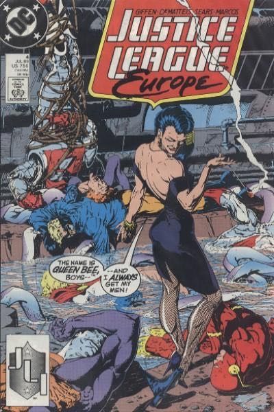 Justice League Europe / International Bialya Burning! |  Issue#4A | Year:1989 | Series: JLA | Pub: DC Comics | Direct Edition