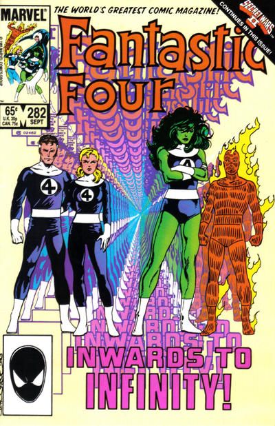 Fantastic Four, Vol. 1 Secret Wars II - Inwards to Infinity! |  Issue#282A | Year:1985 | Series: Fantastic Four | Pub: Marvel Comics | Direct Edition