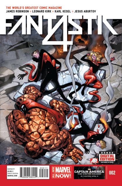 Fantastic Four, Vol. 5 The Fall of the Fantastic Four, Part Two |  Issue#2A | Year:2014 | Series: Fantastic Four | Pub: Marvel Comics | Leonard Kirk regular