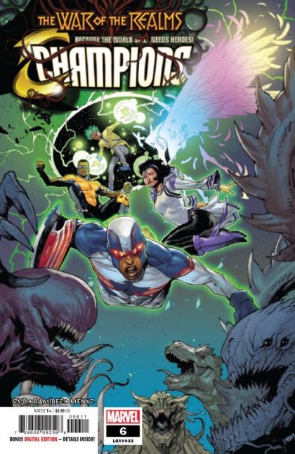 Champions, Vol. 3 (Marvel) War of the Realms - Dead Ahead |  Issue#6A | Year:2019 | Series:  | Pub: Marvel Comics | Regular Kim Jacinto Cover