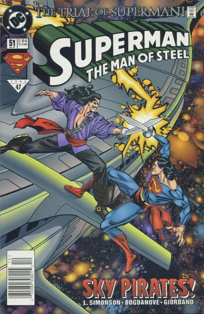 Superman: The Man of Steel Wanted |  Issue#51B | Year:1995 | Series: Superman | Pub: DC Comics | Newsstand Edition