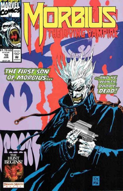 Morbius: The Living Vampire, Vol. 1 The Real Monster |  Issue#10A | Year:1993 | Series: Midnight Sons | Pub: Marvel Comics | Direct Edition