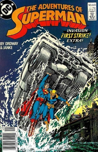 The Adventures of Superman Invasion - The Search |  Issue#449B | Year:1988 | Series: Superman | Pub: DC Comics | Newsstand Edition