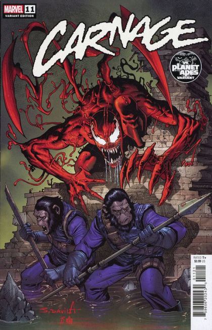 Carnage, Vol. 3  |  Issue#11B | Year:2023 | Series:  | Pub: Marvel Comics | Sergio Davila Planet Of The Apes Variant