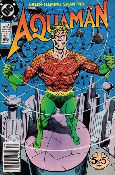 Aquaman, Vol. 3 Battle Royal |  Issue#5B | Year:1989 | Series: Aquaman | Pub: DC Comics | Newsstand Edition