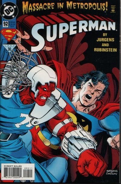 Superman, Vol. 2 Earth Run |  Issue#92A | Year:1994 | Series: Superman | Pub: DC Comics | Direct Edition