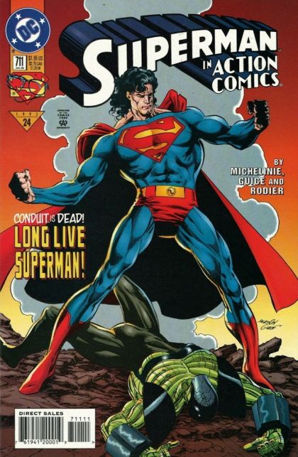 Action Comics, Vol. 1 Death of Clark Kent, Part 6: Home And The Hollow Heart! |  Issue#711A | Year:1995 | Series:  | Pub: DC Comics | Direct Edition