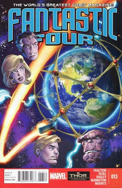 Fantastic Four, Vol. 4 Doomed!, Part One: The Scorched Earth |  Issue#13A | Year:2013 | Series: Fantastic Four | Pub: Marvel Comics | Regular Mark Bagley Cover