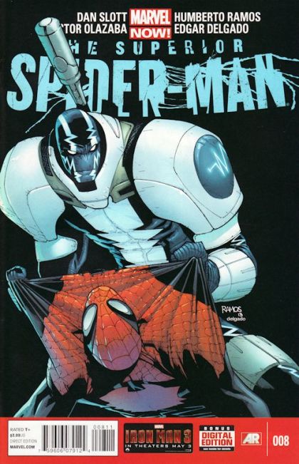 Superior Spider-Man, Vol. 1 Troubled Mind, Part Two: Proof Positive |  Issue#8A | Year:2013 | Series: Spider-Man | Pub: Marvel Comics | Regular Humberto Ramos Cover