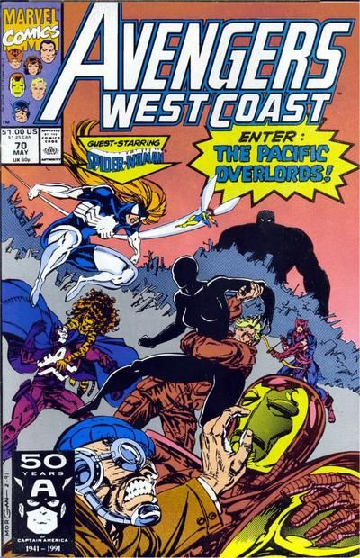 The West Coast Avengers, Vol. 2 The Pacific Overlords, Part I |  Issue#70A | Year:1991 | Series:  | Pub: Marvel Comics