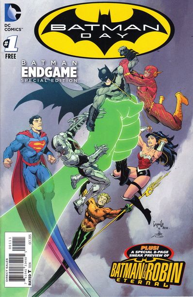 Batman Endgame: Special Edition (2015) Endgame, Part One |  Issue#1A | Year:2015 | Series:  | Pub: DC Comics | Batman Day 2015