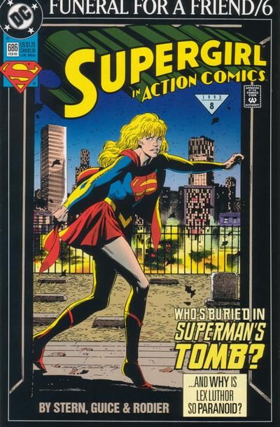 Action Comics, Vol. 1 Funeral For a Friend - Part 6: Who's Buried In Superman's Tomb? |  Issue#686A | Year:1993 | Series:  | Pub: DC Comics | Direct Edition