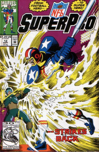 NFL SuperPro  |  Issue#12A | Year:1992 | Series:  | Pub: Marvel Comics | Direct Edition