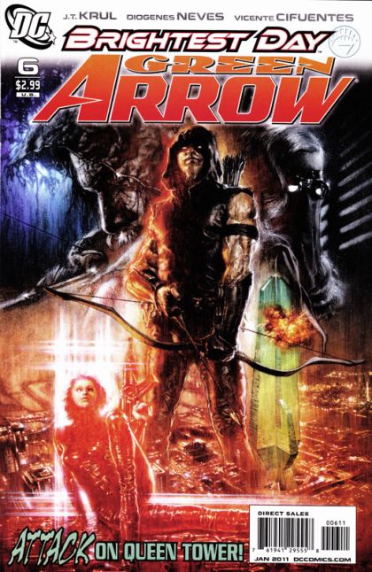 Green Arrow, Vol. 4 Brightest Day - Siege Mentality |  Issue#6A | Year:2010 | Series: Green Arrow | Pub: DC Comics | Mauro Cascioli Regular Cover