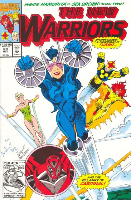 The New Warriors, Vol. 1 Heavy Turbulance |  Issue#28A | Year:1992 | Series: New Warriors | Pub: Marvel Comics | Direct Edition