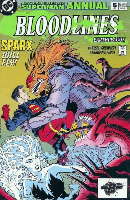 The Adventures of Superman Annual Bloodlines - Bloodlines: Earthplague, Blood Relations |  Issue#5A | Year:1993 | Series: Superman | Pub: DC Comics | Direct Edition