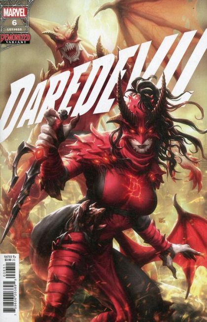 Daredevil, Vol. 7 The Red Fist Saga, Part 6 |  Issue#6C | Year:2022 | Series:  | Pub: Marvel Comics | Kendrick kunkka Lim Demonized Cover