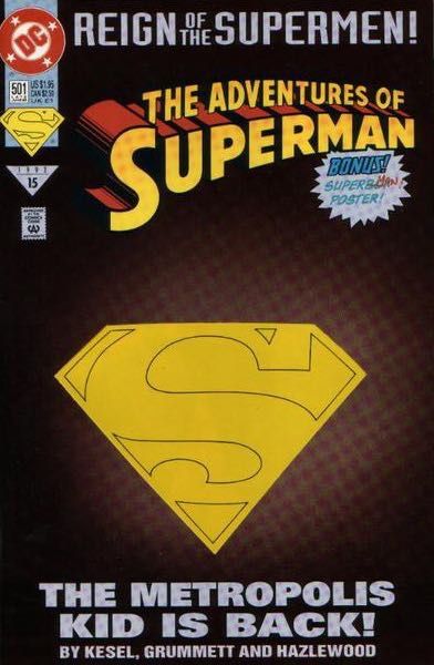 The Adventures of Superman Reign of the Supermen - The Adventures of Superman...When He Was a Boy! |  Issue#501C | Year:1993 | Series: Superman | Pub: DC Comics | Collector's Edition