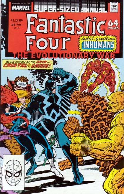 Fantastic Four, Vol. 1 Annual Evolutionary War - Chapter 5: Crystal Blue Persuasion; Crystal; High Evolutionary Chapter 5: Silver and Crimson |  Issue#21A | Year:1988 | Series: Fantastic Four | Pub: Marvel Comics | Direct Edition