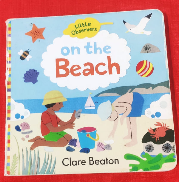 On the Beach | One Line Story  Book | For 0-2 Years Old | Board Book | SKU: 2405_101_A104