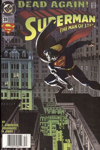 Superman: The Man of Steel Dead Again, Life or Death |  Issue#39B | Year:1994 | Series: Superman | Pub: DC Comics | Newsstand Edition