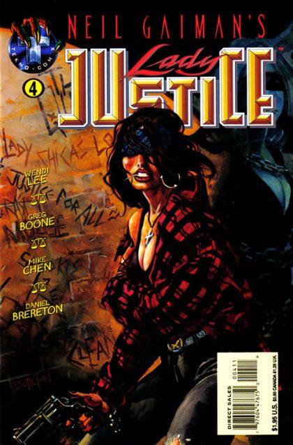 Neil Gaiman's Lady Justice (Tekno Comix) Wrong Time, Wrong Place, Wrong Time Wrong Place, Part 1 |  Issue#4 | Year:1995 | Series:  | Pub: Tekno Comix |