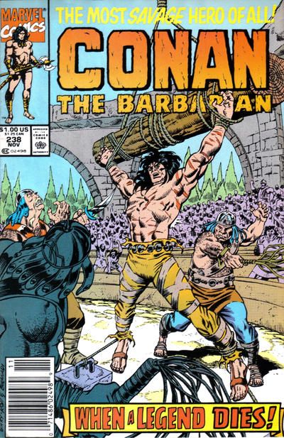 Conan the Barbarian, Vol. 1 The Death of Conan! |  Issue#238B | Year:1990 | Series: Conan | Pub: Marvel Comics | Newsstand Edition