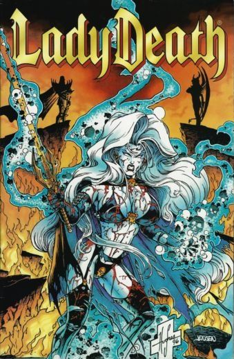 Lady Death (1994 Mini-Series) Twilight Of Innocence |  Issue#1F | Year:1996 | Series: Lady Death | Pub: Chaos! Comics | Steven Hughes & Jason Jensen Standard Cover - Encore Edition