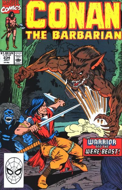 Conan the Barbarian, Vol. 1 Deaths In The Family |  Issue#234A | Year:1990 | Series: Conan | Pub: Marvel Comics | Direct Edition