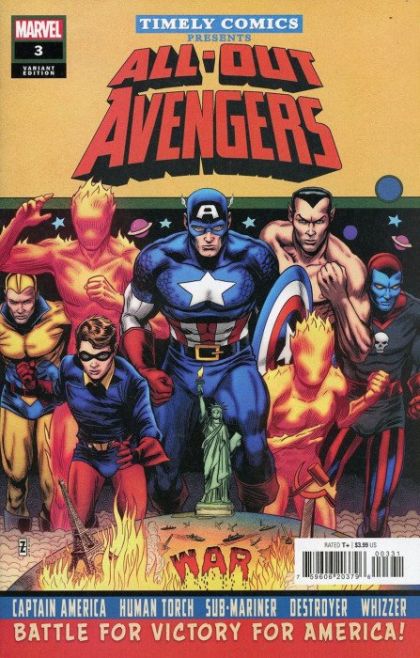 All-Out Avengers  |  Issue#3C | Year:2022 | Series:  | Pub: Marvel Comics | Patrick Zircher Timely Comics Variant