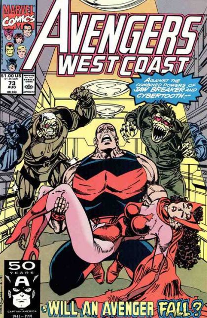 The West Coast Avengers, Vol. 2 The Pacific Overlords, Part 4: Demonica Rising |  Issue#73A | Year:1991 | Series:  | Pub: Marvel Comics | Direct Edition