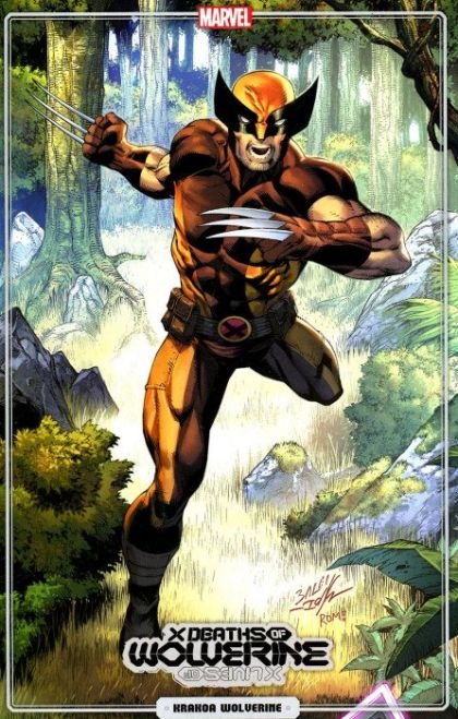 X Deaths of Wolverine  |  Issue#1H | Year:2022 | Series:  | Pub: Marvel Comics | Mark Bagley Trading Card Variant