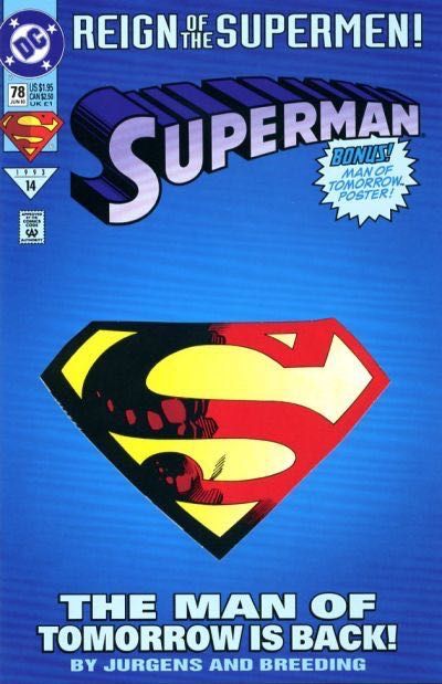 Superman, Vol. 2 Reign of the Supermen - Alive |  Issue#78C | Year:1993 | Series: Superman | Pub: DC Comics | Collector's Edition