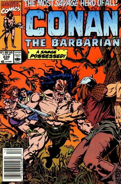 Conan the Barbarian, Vol. 1 Dancing with the Devil |  Issue#239B | Year:1990 | Series: Conan | Pub: Marvel Comics | Newsstand Edition