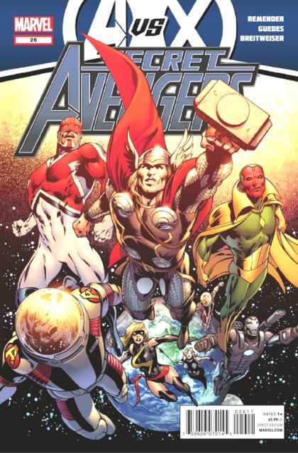 Secret Avengers, Vol. 1 AvX  |  Issue#26A | Year:2012 | Series: Avengers | Pub: Marvel Comics | Regular Alan Davis Cover